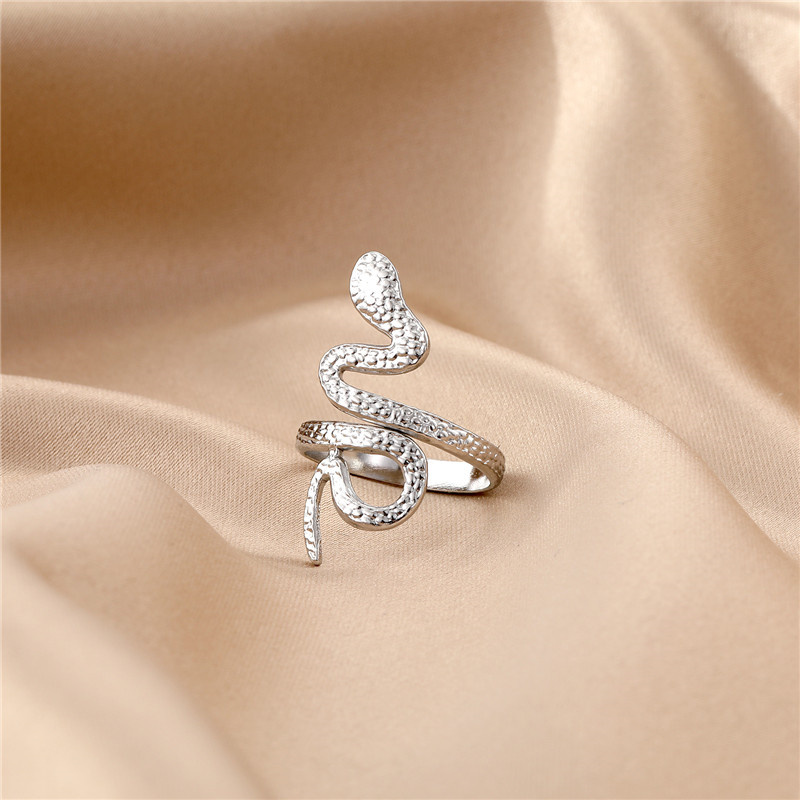 Fashion Animal Stainless Steel Plating Inlay Zircon Open Ring 1 Piece