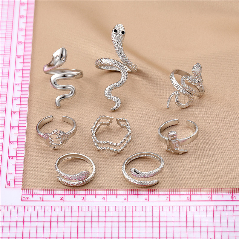 Fashion Animal Stainless Steel Plating Inlay Zircon Open Ring 1 Piece