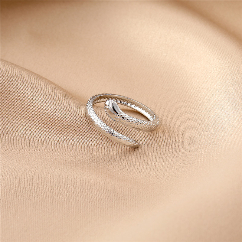 Fashion Animal Stainless Steel Plating Inlay Zircon Open Ring 1 Piece
