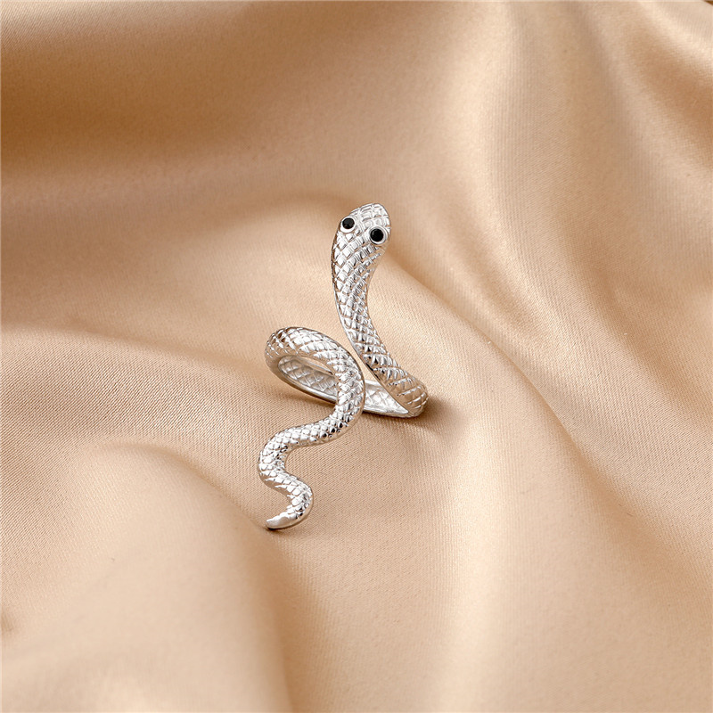 Fashion Animal Stainless Steel Plating Inlay Zircon Open Ring 1 Piece