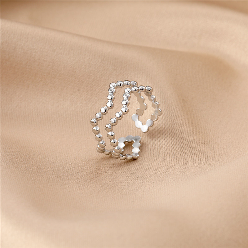 Fashion Animal Stainless Steel Plating Inlay Zircon Open Ring 1 Piece