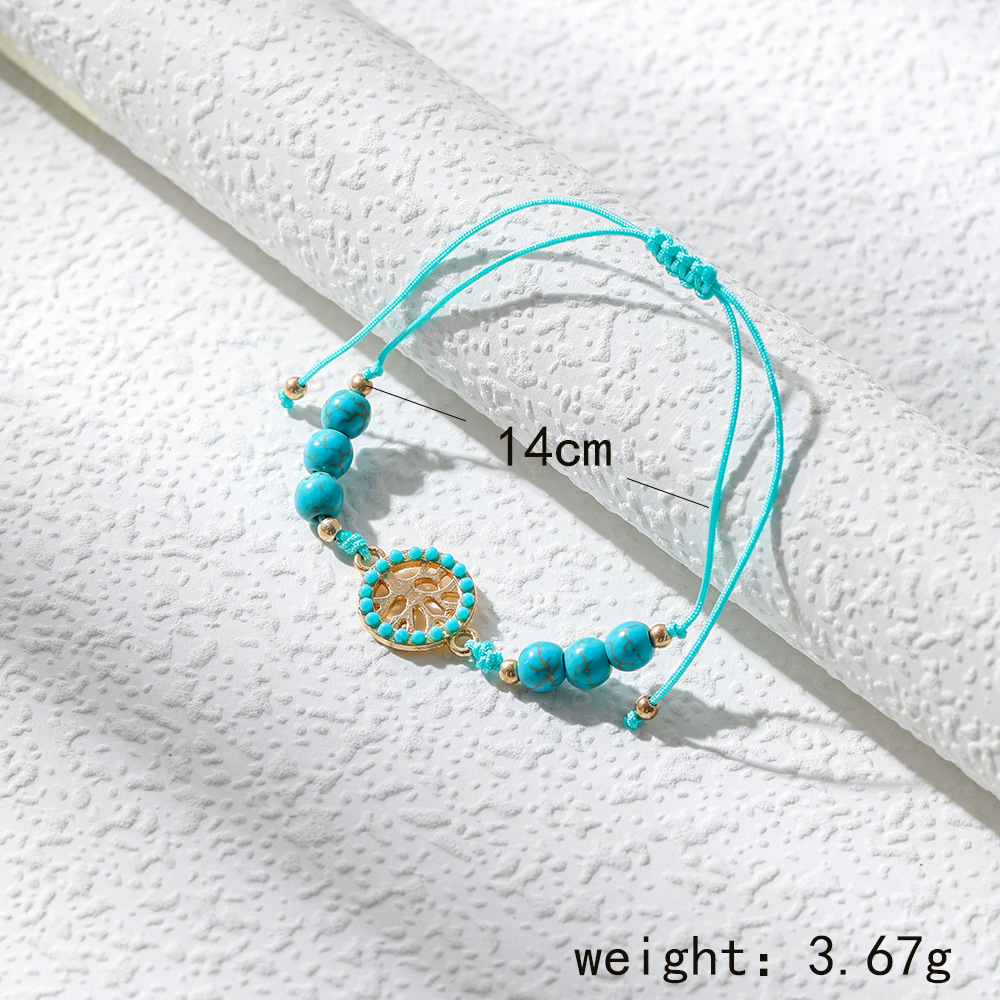 Ethnic Style Heart Shape Butterfly Alloy Plating Turquoise Womenu0027S Bracelets 1 Piece