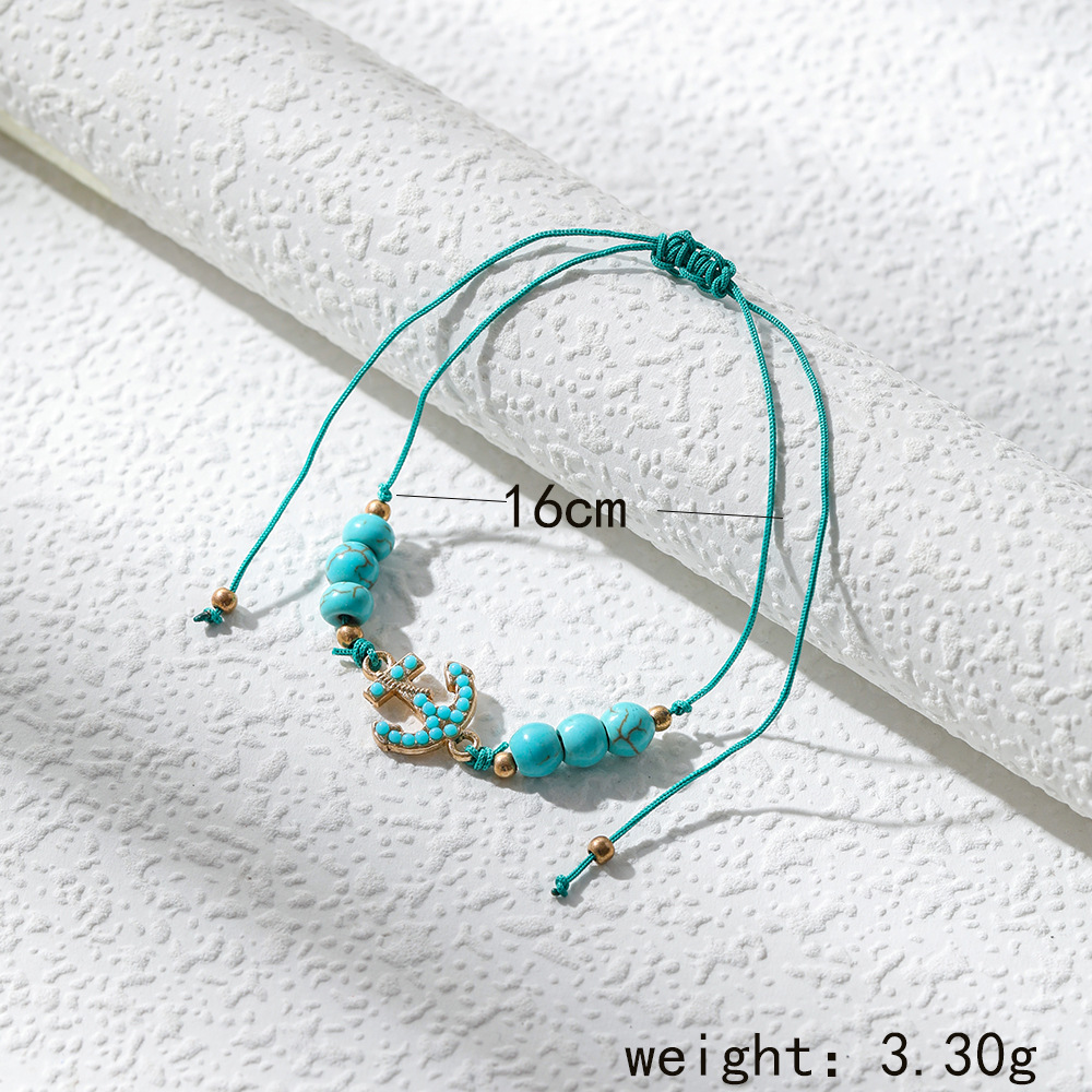 Ethnic Style Heart Shape Butterfly Alloy Plating Turquoise Womenu0027S Bracelets 1 Piece