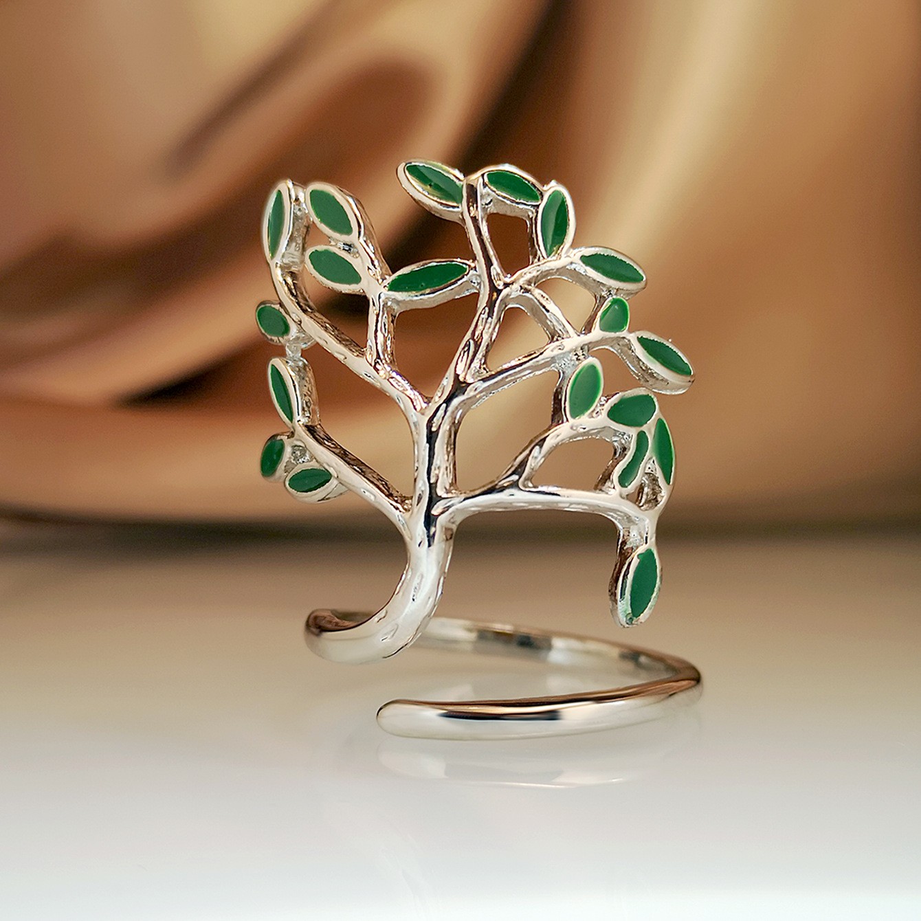 Fashion Tree Alloy Enamel Womenu0027S Open Ring 1 Piece