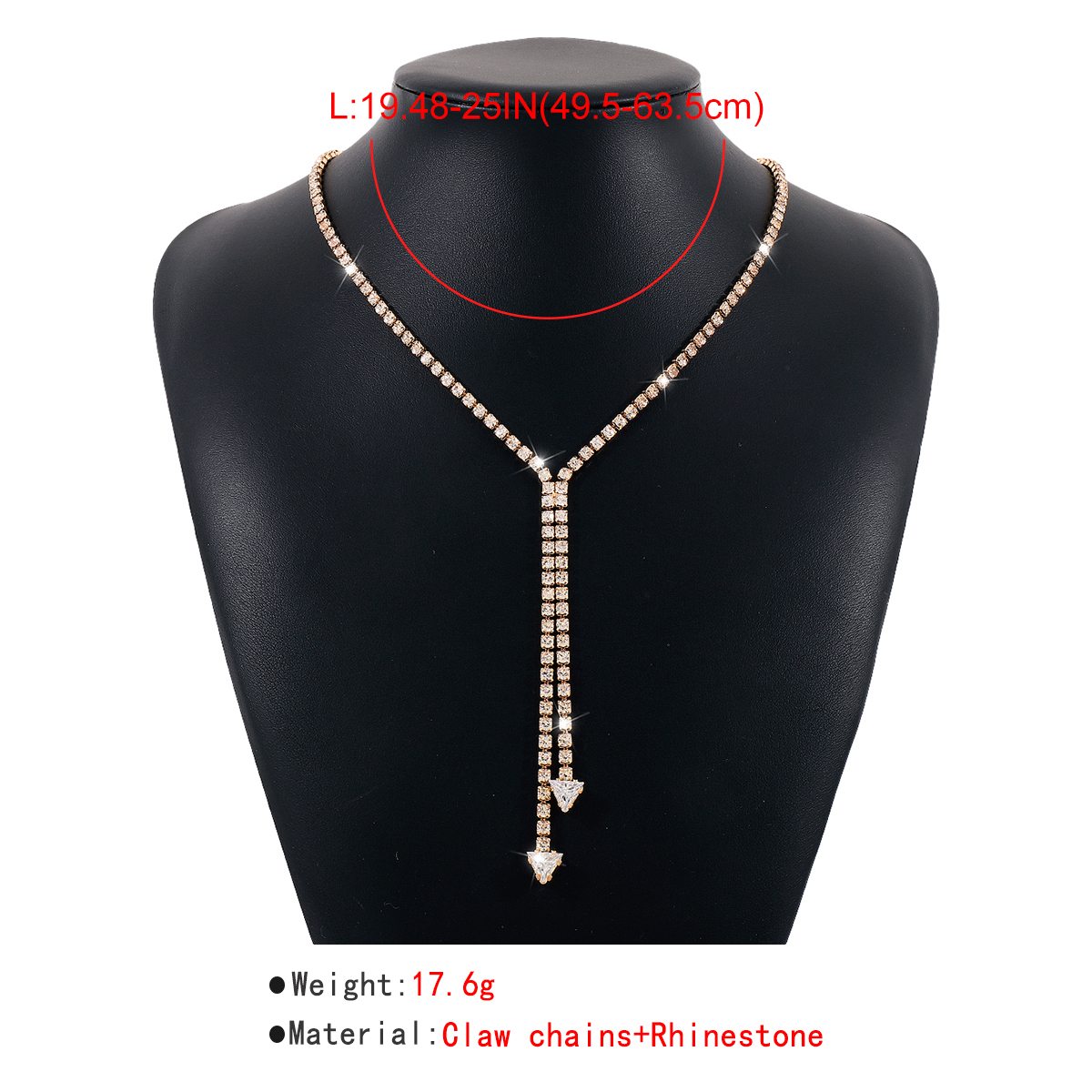 Sexy Geometric Alloy Inlay Rhinestones Womenu0027S Necklace 1 Piece