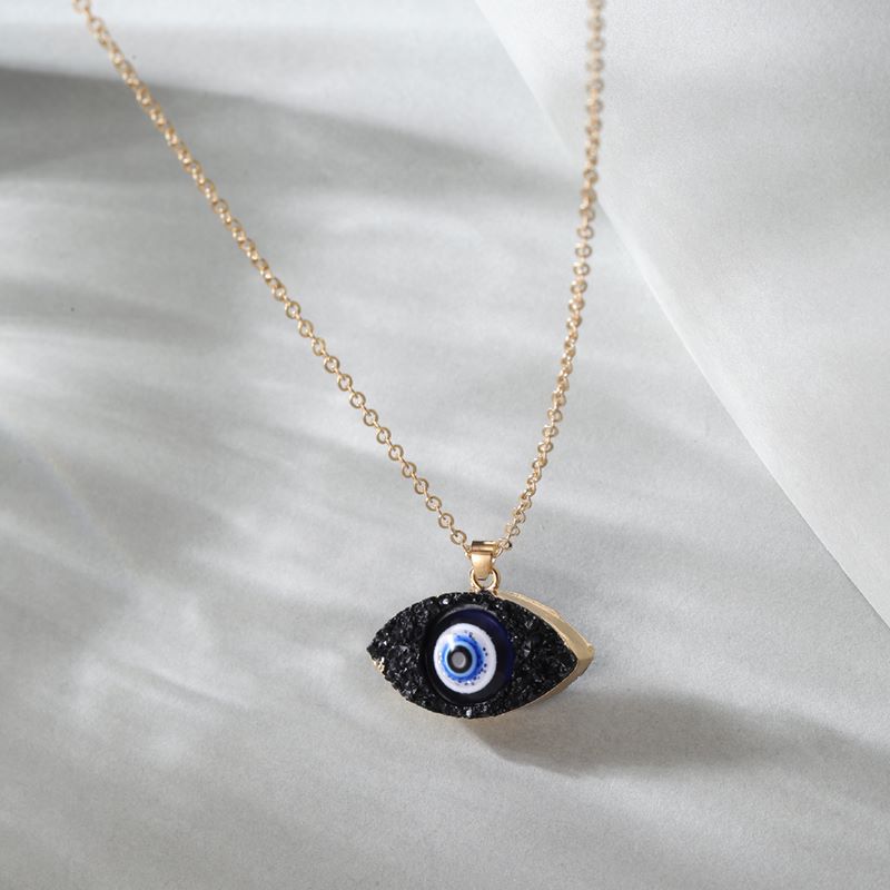 Fashion Devilu0027S Eye Hand Of Fatima Alloy Resin Womenu0027S Pendant Necklace 1 Piece