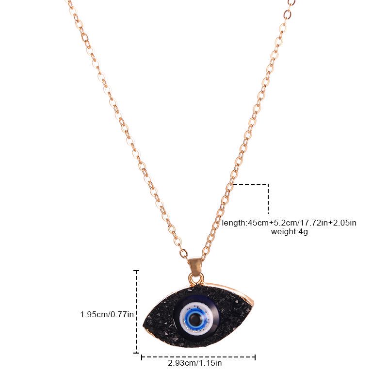 Fashion Devilu0027S Eye Hand Of Fatima Alloy Resin Womenu0027S Pendant Necklace 1 Piece