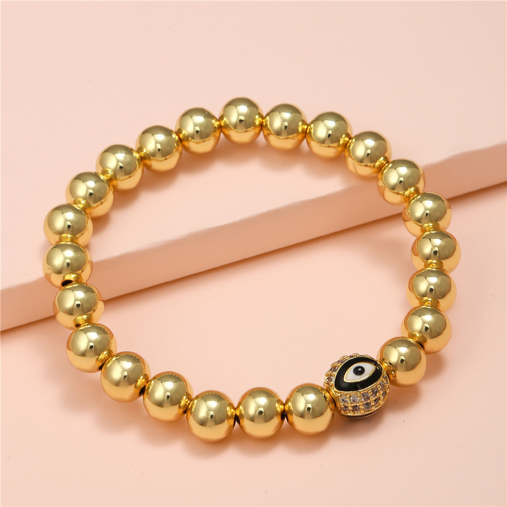 Simple Style Eye Copper Plating Zircon Bracelets 1 Piece