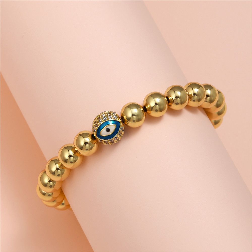 Simple Style Eye Copper Plating Zircon Bracelets 1 Piece