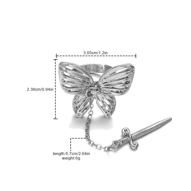 Fashion Butterfly Alloy Womenu0027S Open Ring 1 Piece