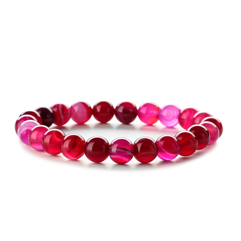 Retro Solid Color Beaded natural stone Unisex Bracelets 1 Piece