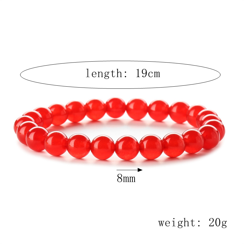 Retro Solid Color Beaded natural stone Unisex Bracelets 1 Piece