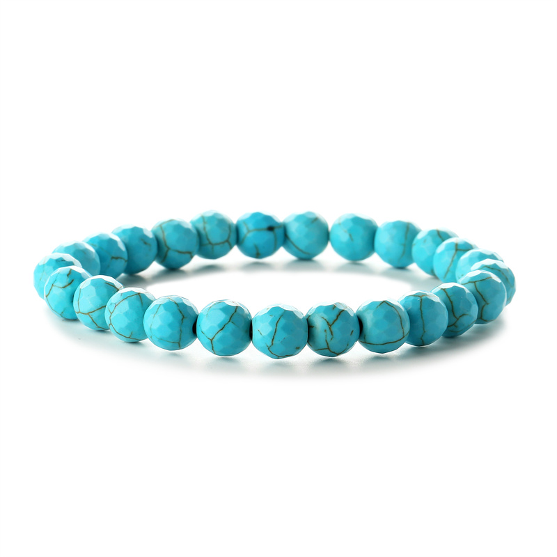 Retro Solid Color Beaded natural stone Unisex Bracelets 1 Piece