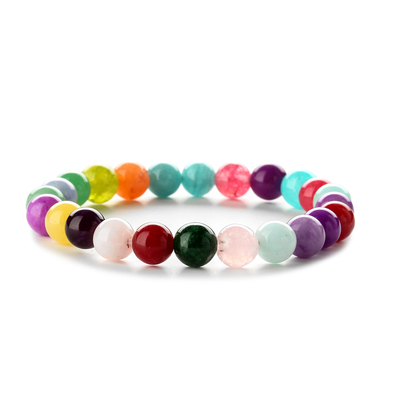 Retro Solid Color Beaded natural stone Unisex Bracelets 1 Piece