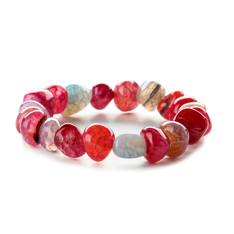 Retro Solid Color Beaded natural stone Unisex Bracelets 1 Piece