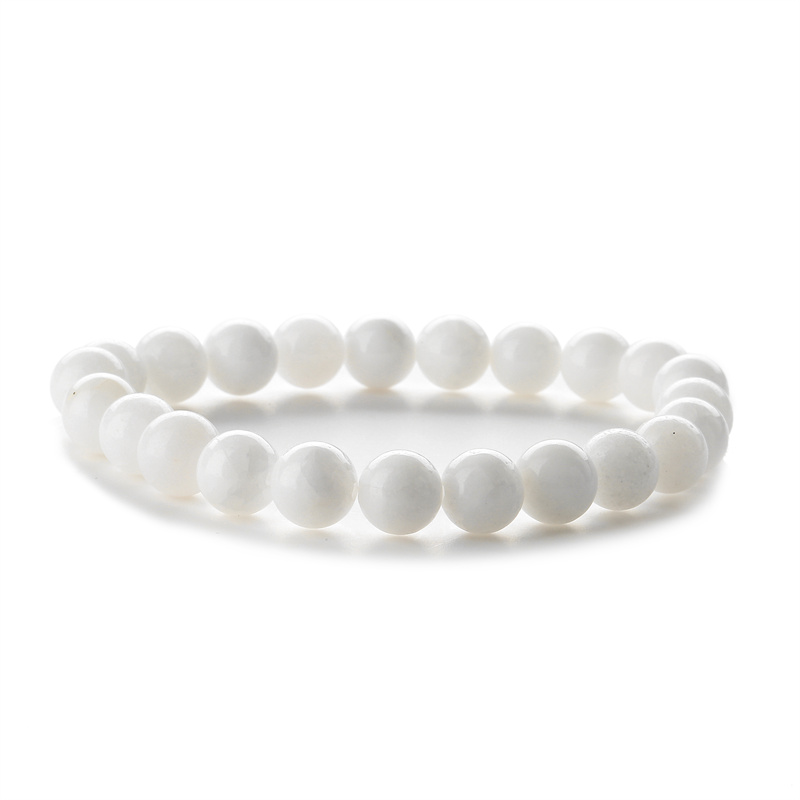 Retro Round Beaded natural stone Unisex Bracelets 1 Piece