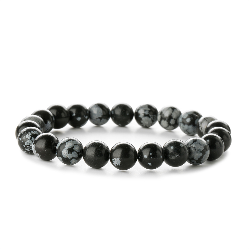 Retro Round Beaded natural stone Unisex Bracelets 1 Piece