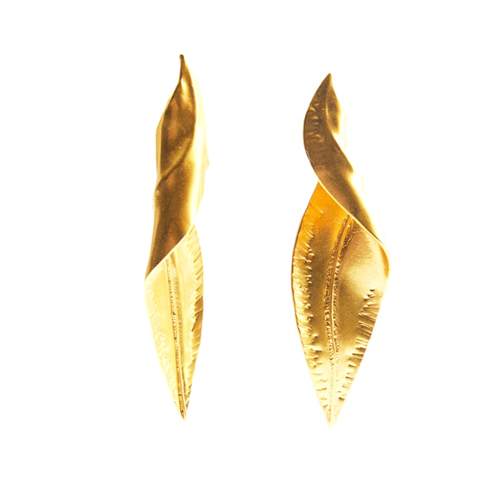 Simple Style Leaf Alloy Three-dimensional Womenu0027S Drop Earrings 1 Pair