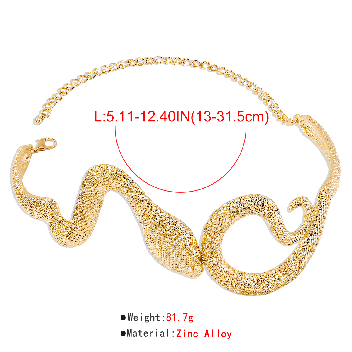 Retro Snake Alloy Irregular Three-dimensional Womenu0027S Choker 1 Piece