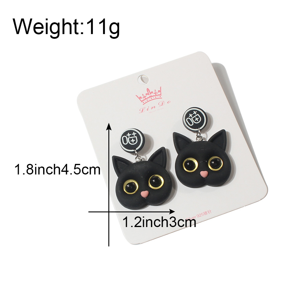 Simple Style Animal Cat soft clay Womenu0027S Drop Earrings 1 Pair