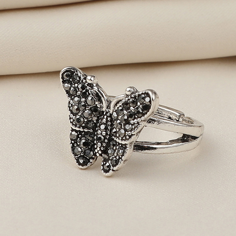 Fashion Butterfly Alloy Inlay Artificial Rhinestones Womenu0027S Rings 1 Piece