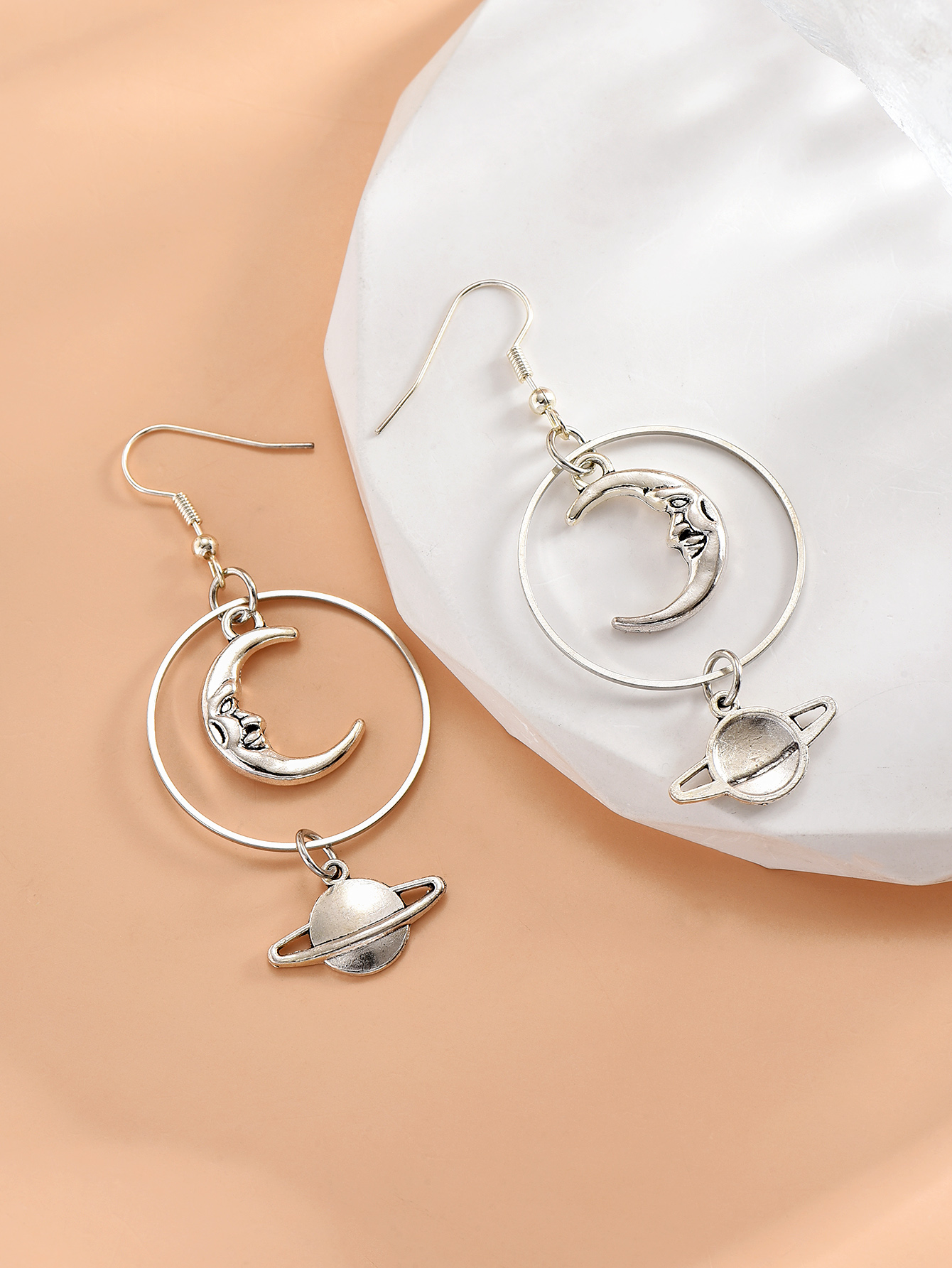 Fashion Moon Alloy Womenu0027S Drop Earrings 1 Pair