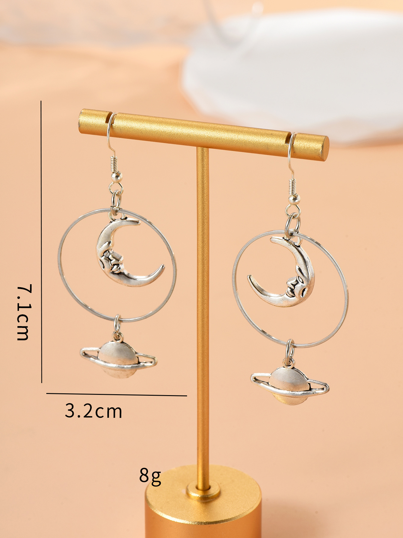 Fashion Moon Alloy Womenu0027S Drop Earrings 1 Pair