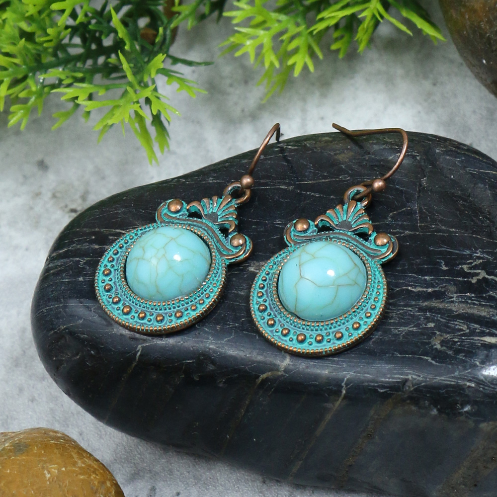 Ethnic Style Semicircle Alloy Plating Womenu0027S Drop Earrings 1 Pair