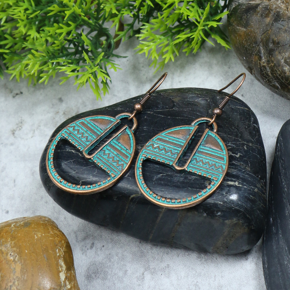 Ethnic Style Semicircle Alloy Plating Womenu0027S Drop Earrings 1 Pair