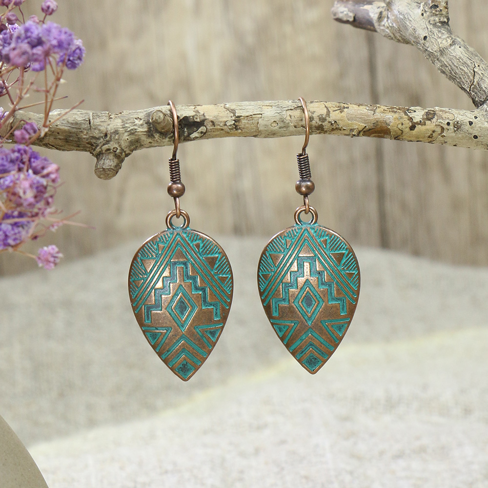 Ethnic Style Geometric Alloy Plating Womenu0027S Drop Earrings 1 Pair