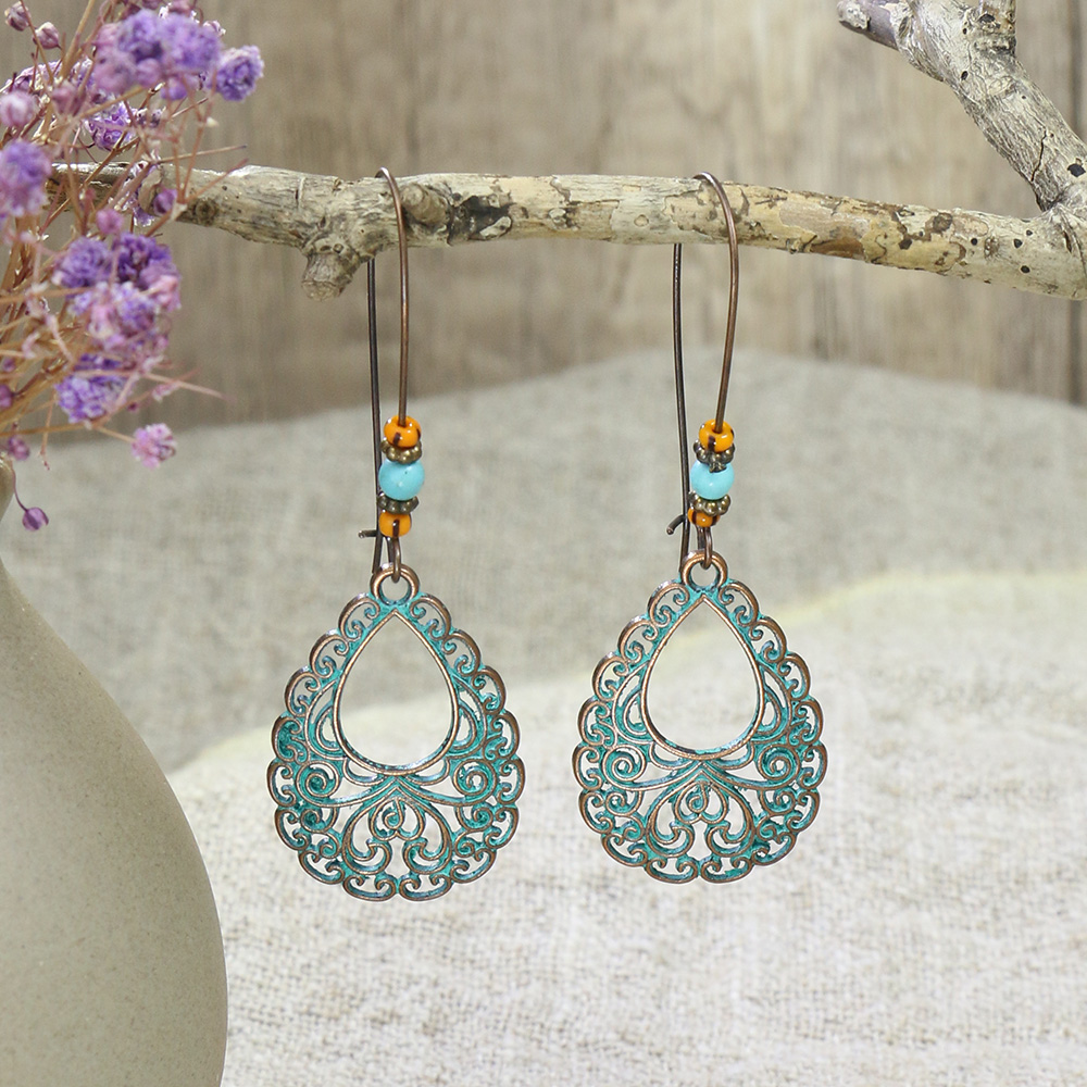 Ethnic Style Geometric Alloy Plating Womenu0027S Drop Earrings 1 Pair