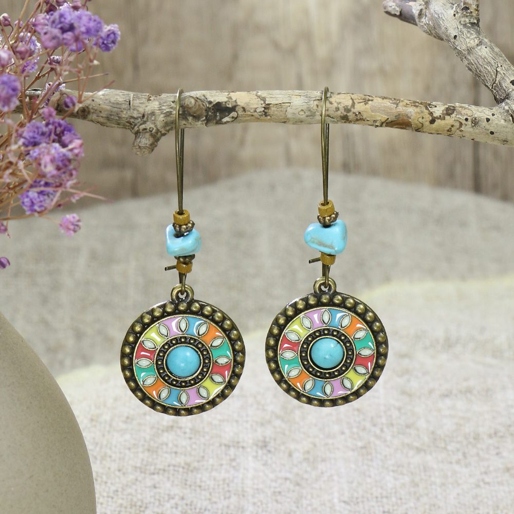 Ethnic Style Geometric Alloy Plating Womenu0027S Drop Earrings 1 Pair