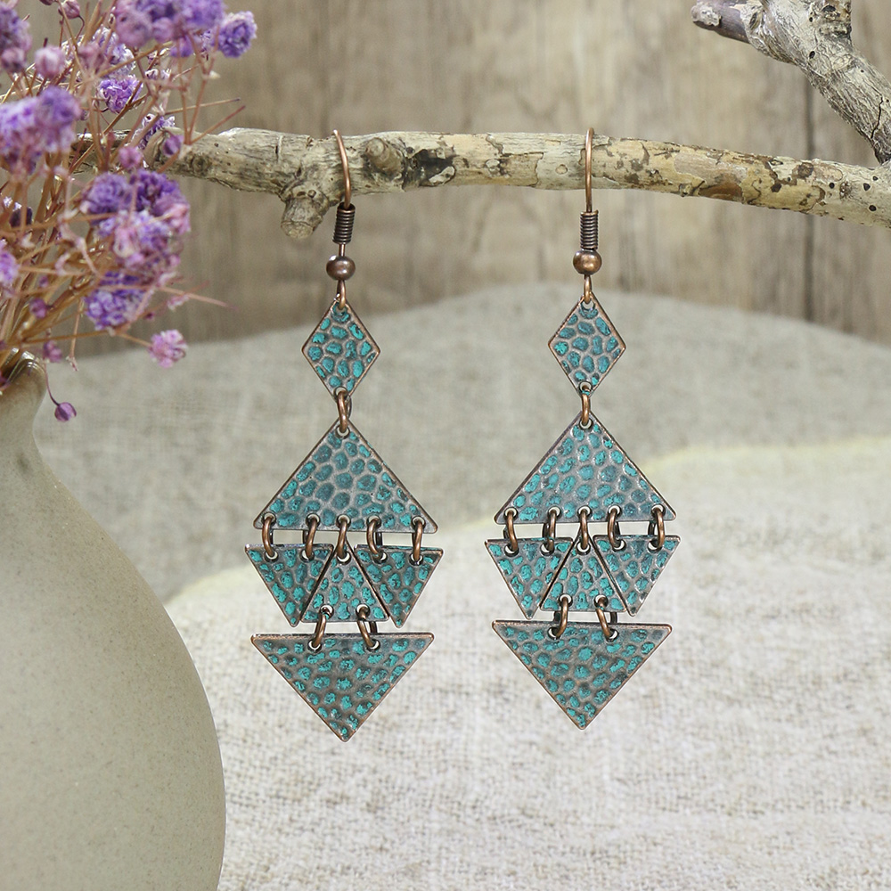 Ethnic Style Geometric Alloy Plating Womenu0027S Drop Earrings 1 Pair