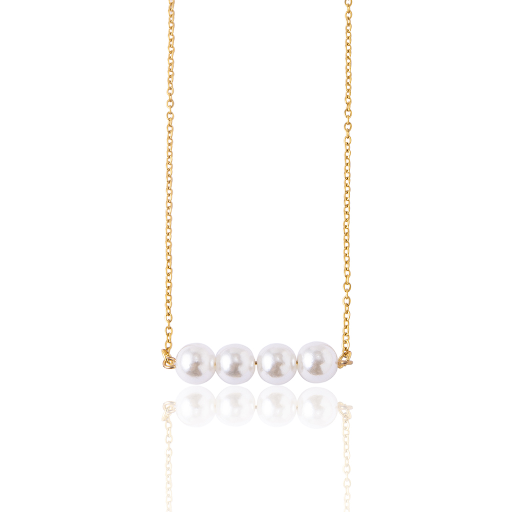 French Style Round Alloy Pearl Womenu0027S Necklace 1 Piece