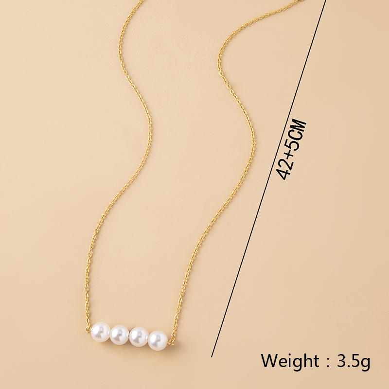 French Style Round Alloy Pearl Womenu0027S Necklace 1 Piece