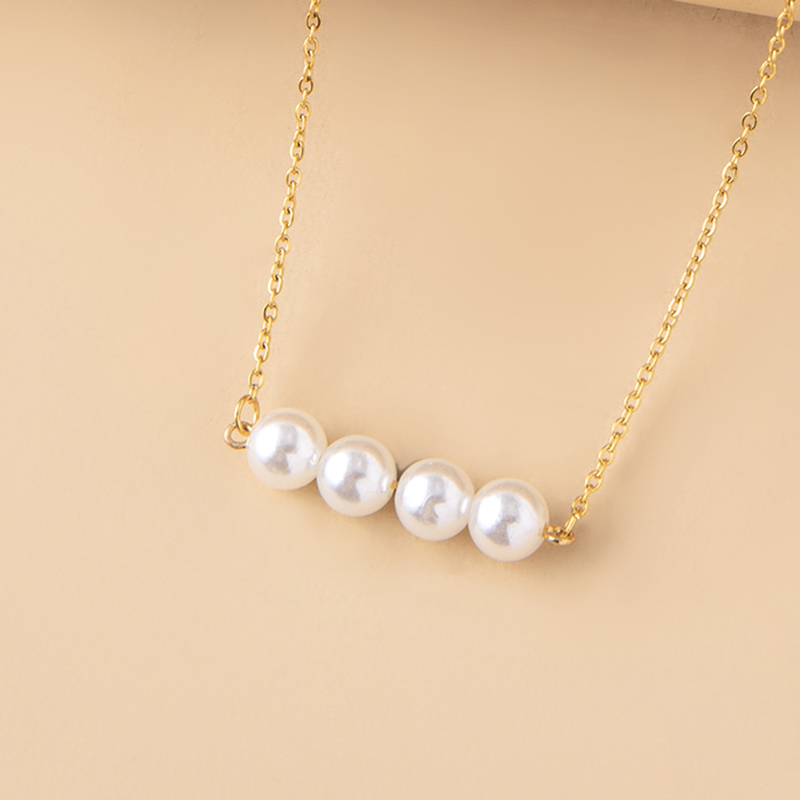 French Style Round Alloy Pearl Womenu0027S Necklace 1 Piece