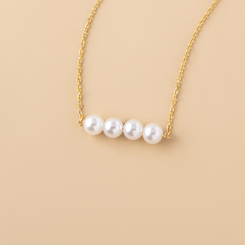 French Style Round Alloy Pearl Womenu0027S Necklace 1 Piece