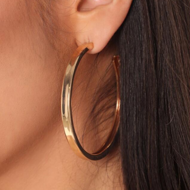 Punk Circle Alloy Womenu0027S Hoop Earrings 1 Pair