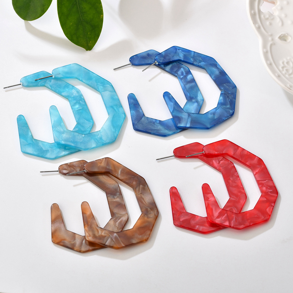 Fashion Circle Arylic Resin Womenu0027S Ear Studs 1 Pair