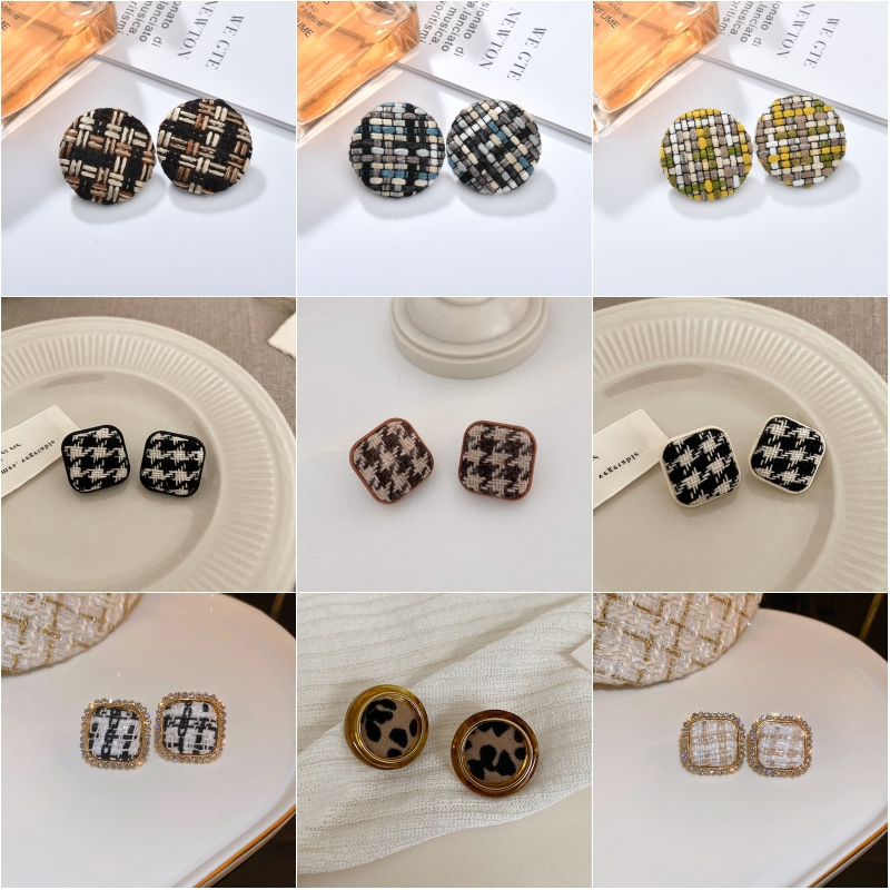 Fashion Round Alloy Artificial Rhinestones Womenu0027S Ear Studs 1 Pair