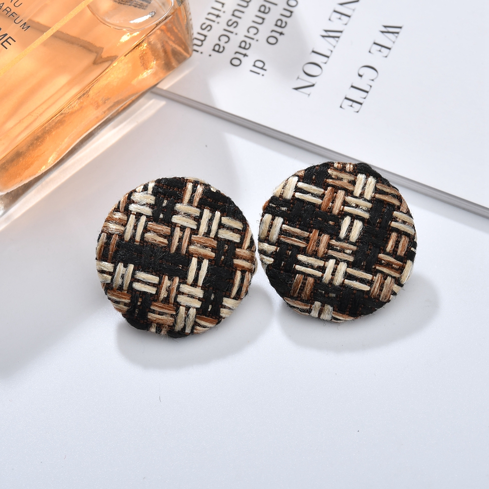 Fashion Round Alloy Artificial Rhinestones Womenu0027S Ear Studs 1 Pair