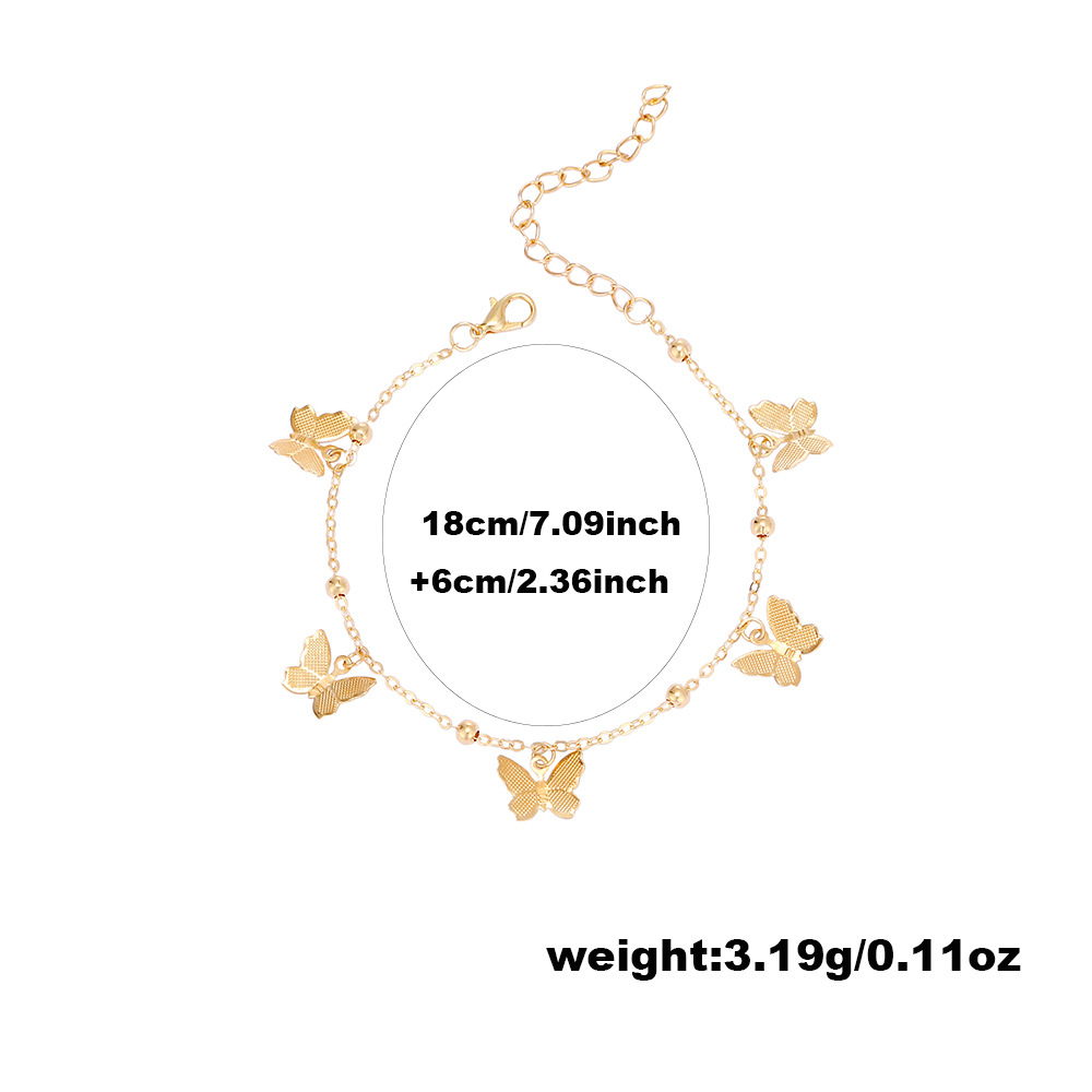 Fashion Butterfly Alloy Plating Alloy Womenu0027S Anklet 1 Piece