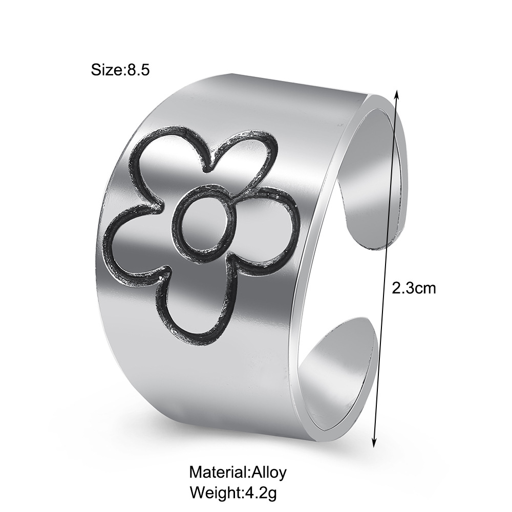 Fashion Flower Butterfly Daisy Alloy Enamel Plating Womenu0027S Open Ring Rings 1 Piece