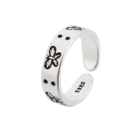 Fashion Flower Butterfly Daisy Alloy Enamel Plating Womenu0027S Open Ring Rings 1 Piece