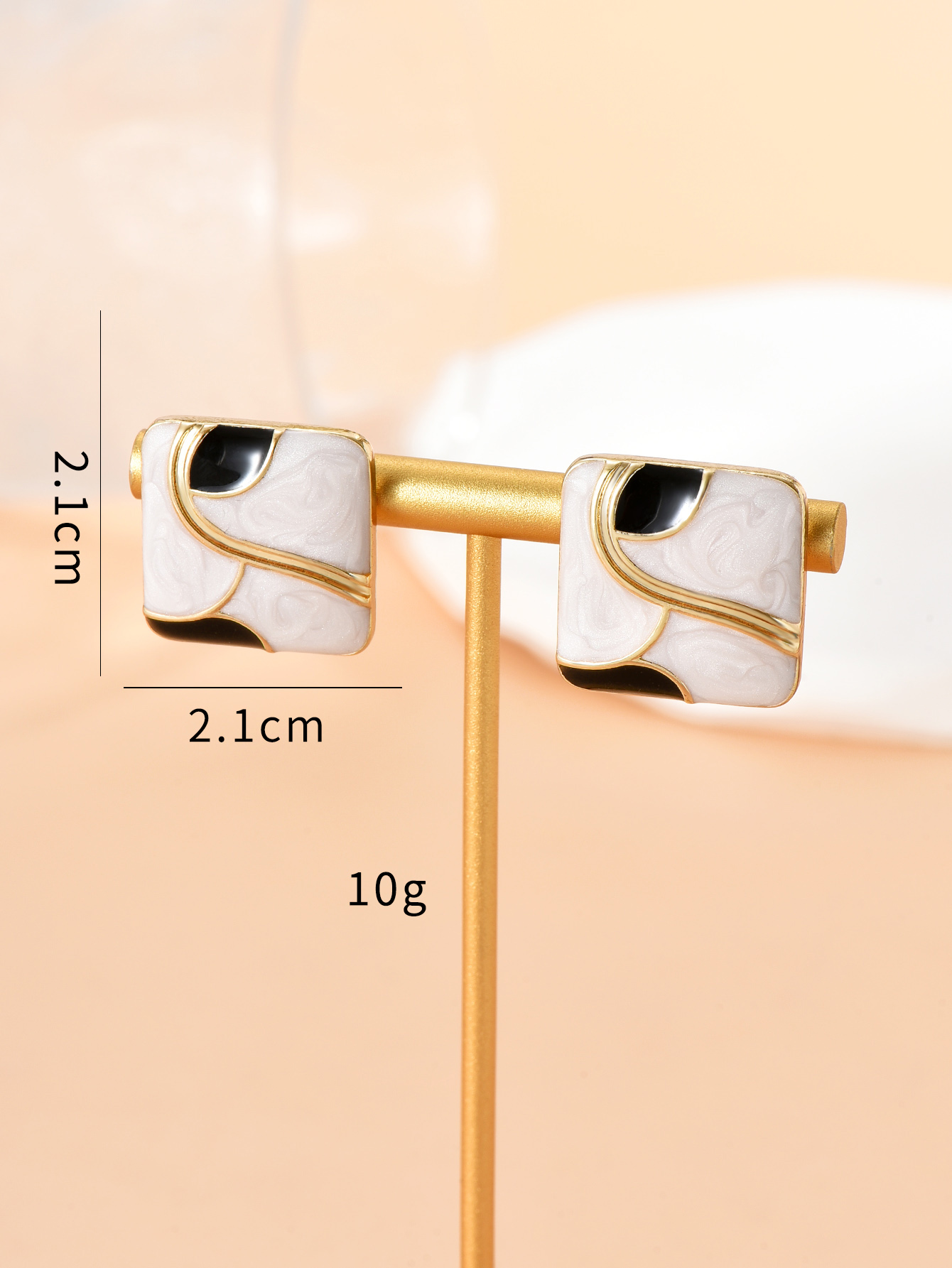 Fashion Square Alloy Epoxy Womenu0027S Ear Studs 1 Pair