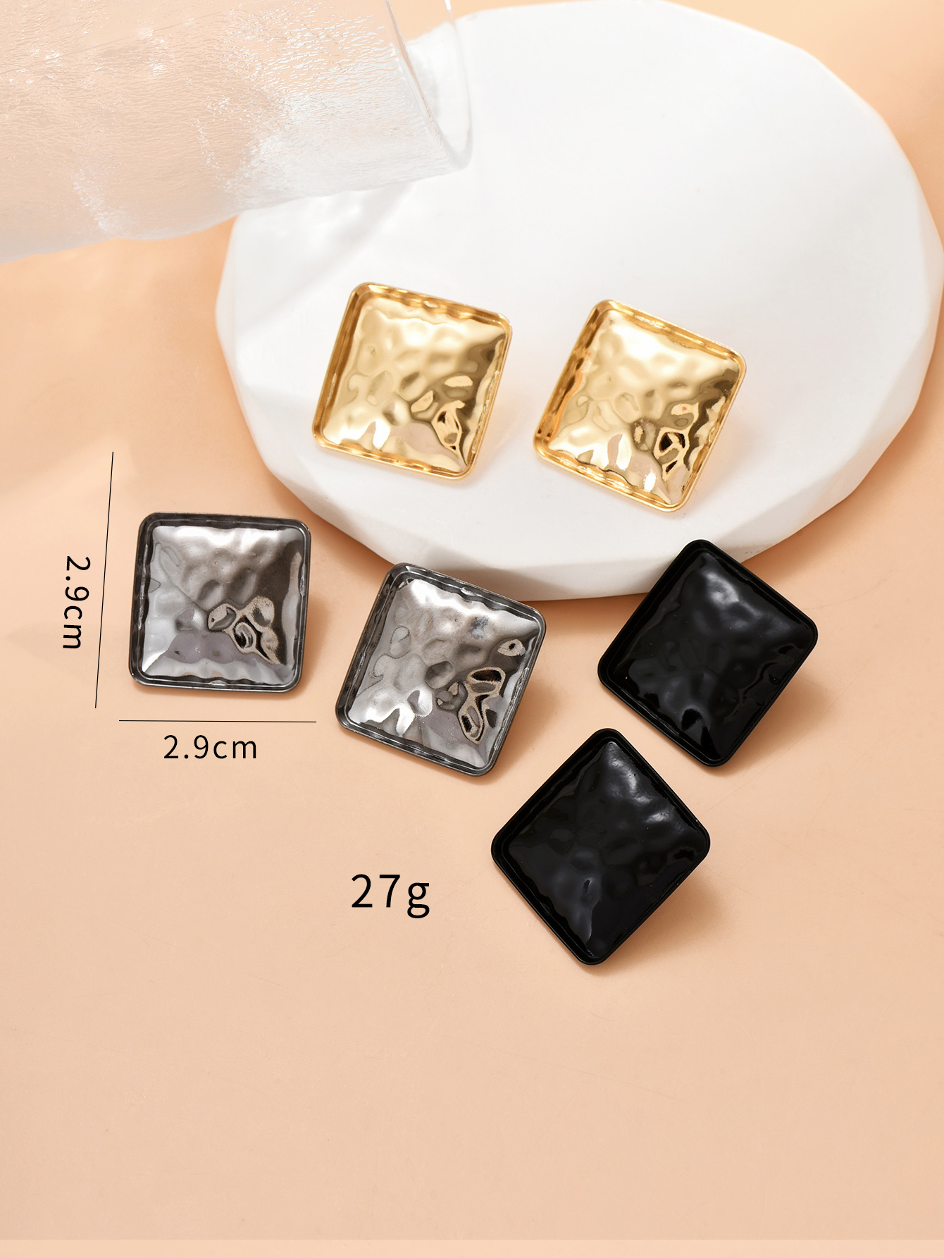 Fashion Square Alloy Womenu0027S Drop Earrings 1 Pair