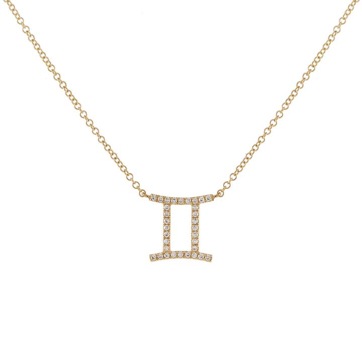 Fashion Constellation Copper Gold Plated Zircon Pendant Necklace