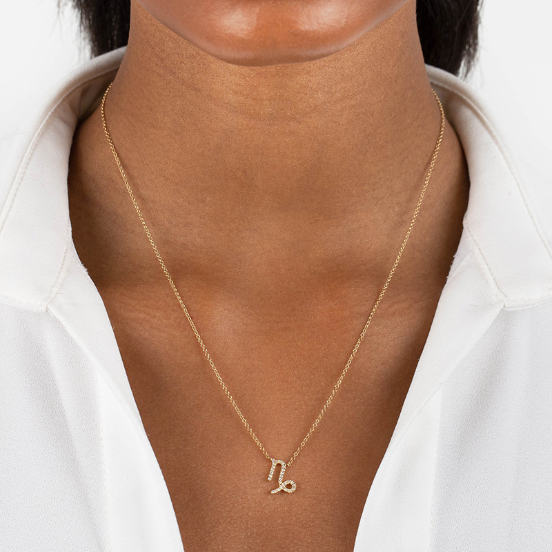 Fashion Constellation Copper Gold Plated Zircon Pendant Necklace