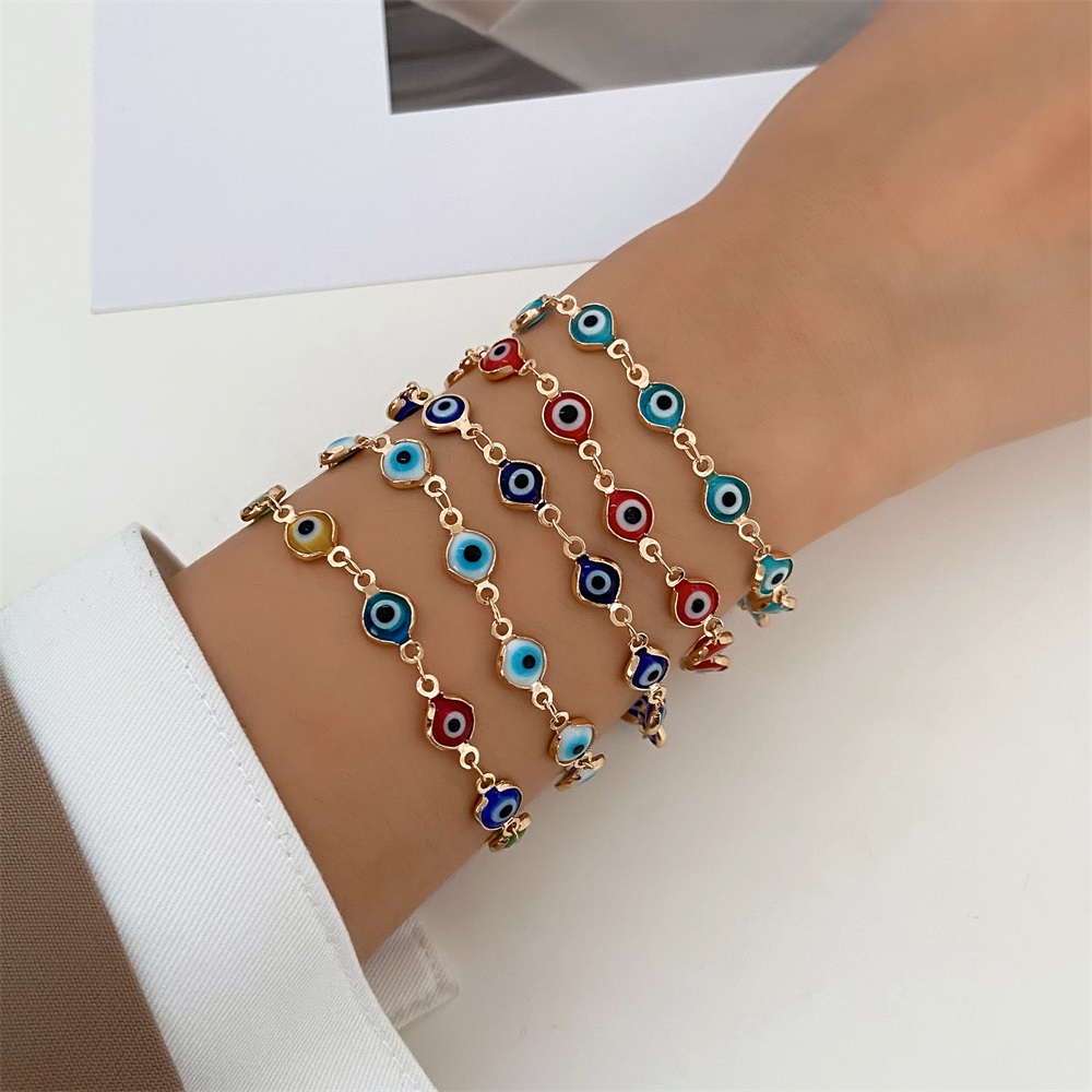 Retro Devilu0027S Eye Alloy Enamel Womenu0027S Bracelets 1 Piece