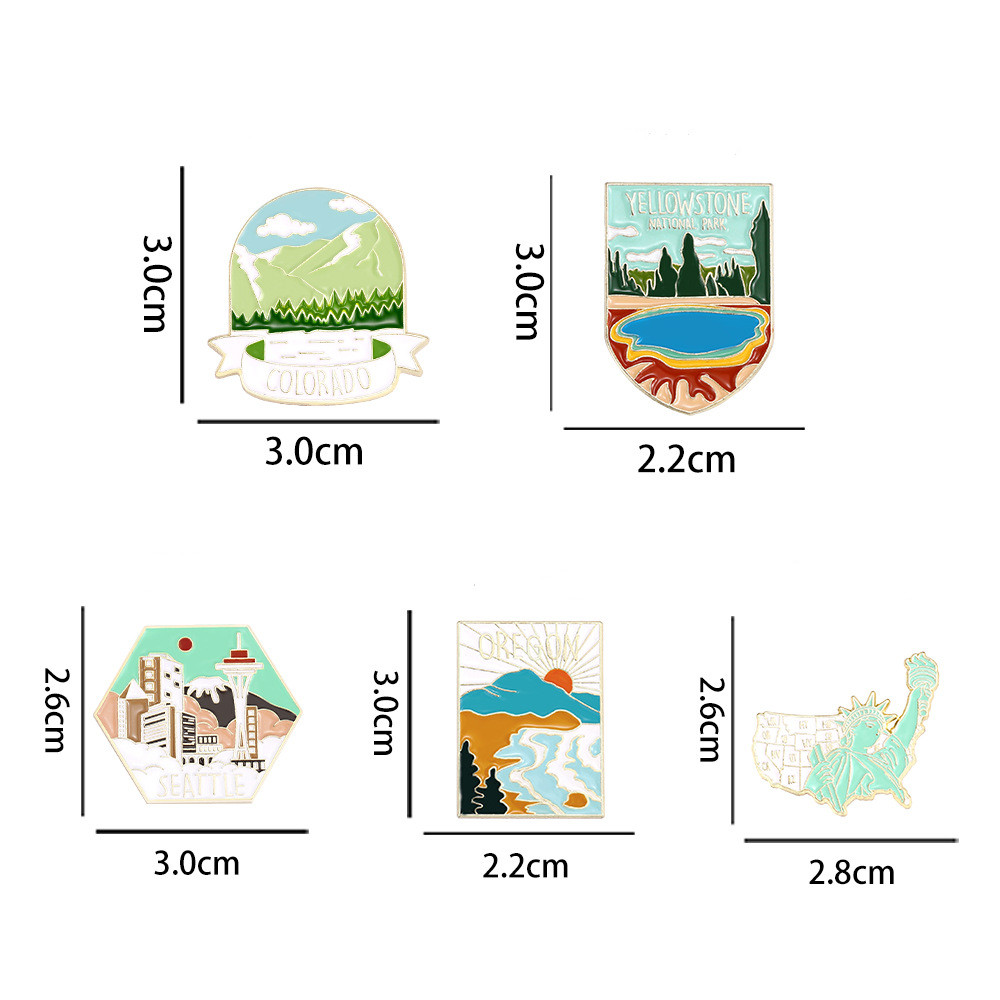 Fashion Animal Landscape Alloy Stoving Varnish Unisex Brooches